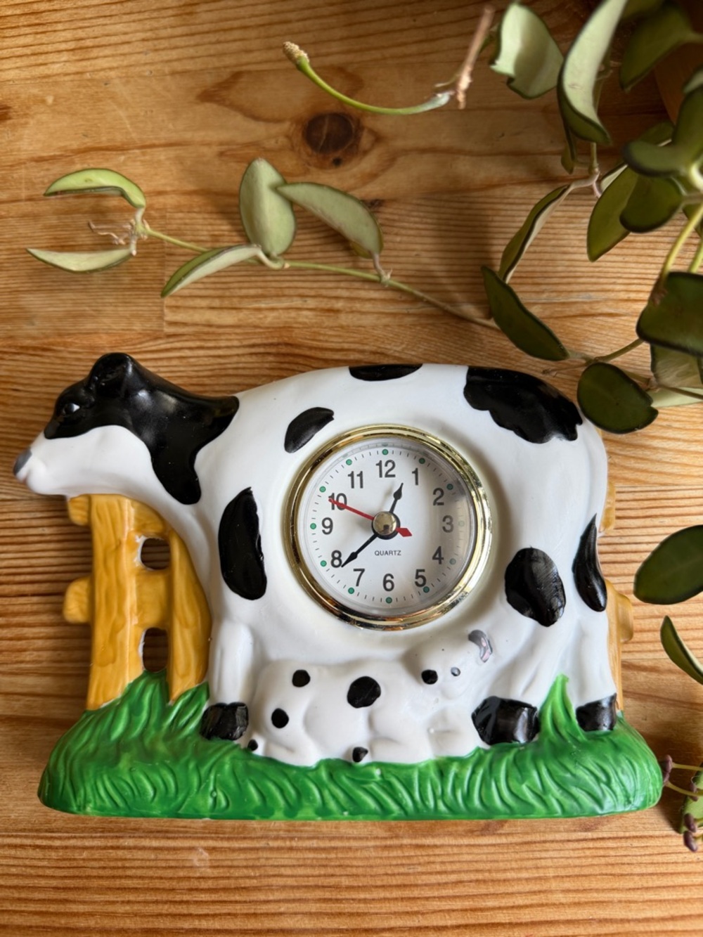 Vintage Sitco Cow Ceramic Wall Clock